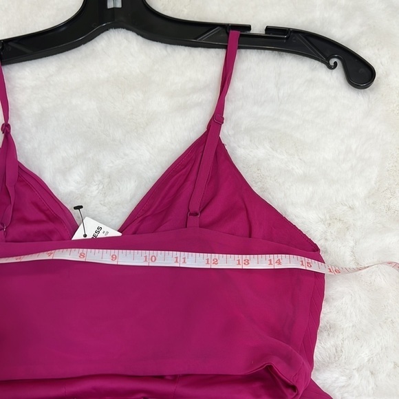 EXPRESS pleated tiered cut out fit and flare pink dress size S NWT - Picture 15 of 16